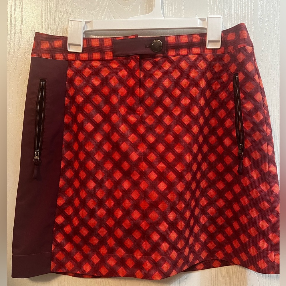 Women's Red Plaid A-Line Skirt
